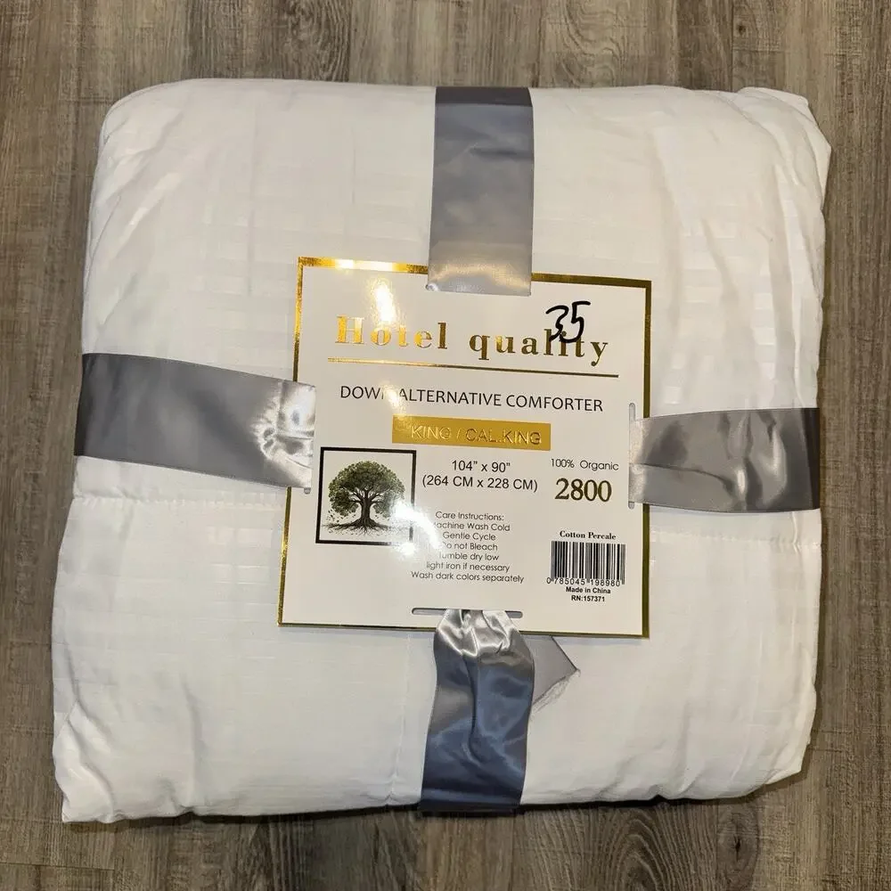 American Linen King Cal King White Down Alternative Comforter Hotel Quality NIP